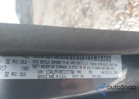 2015 Jeep Patriot High Altitude Edition from USA, damaged, VIN 1C4NJPFA9FD171780